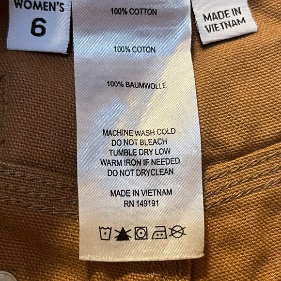 Topo Designs Tan Cotton Shorts | Everyday or Hiking | Size 6 - Picture 6 of 6